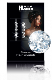 Diamond Hair Crystals 10 Stück rot