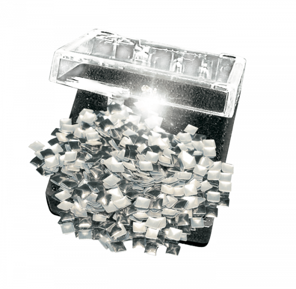 Studs eckig silber 100 Stück