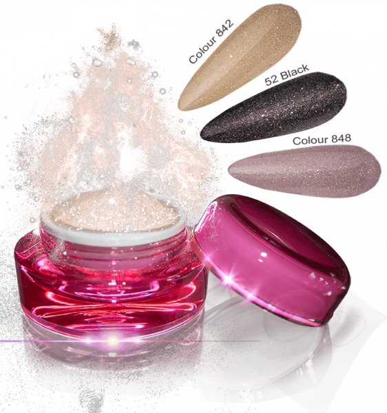 Glamour Dip Powder Apricot Sparkle