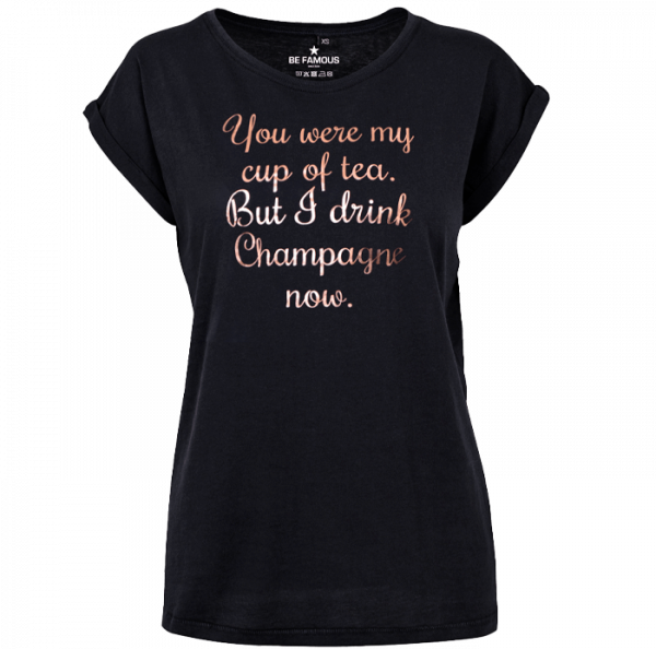 T-Shirt Schwarz- Schrift Kupfer - "You were me