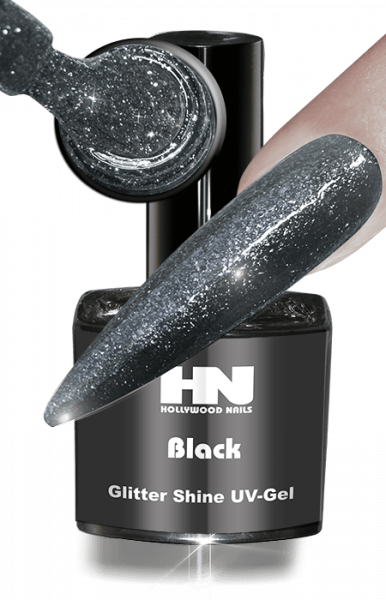 Glitter Shine UV Gel Black