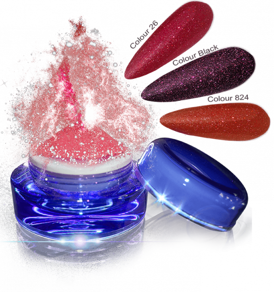 Glamour Dip Powder Red Sparkle 5g