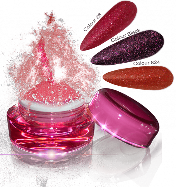 Glamour Dip Powder Red Sparkle