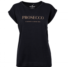 T-Shirt Schwarz- Schrift Kupfer - "Prosecco
