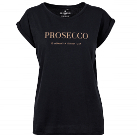 T-Shirt Schwarz- Schrift Kupfer - "Prosecco.."