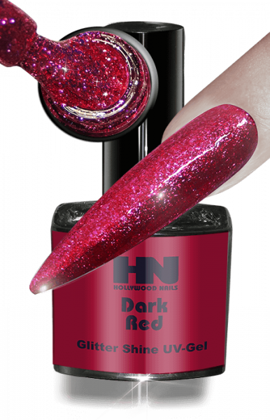 Glitter Shine UV Gel Dark Red