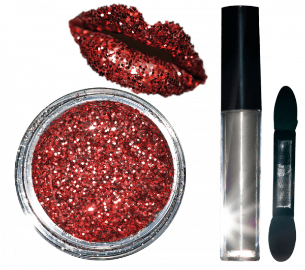 Glitter Lips Kit Red