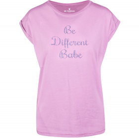 T-Shirt Rosa- Schrift Silber - "Be Different